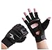 Wonzone Half Finger Taekwondo Training Boxing Gloves, Taekwondo/ Muay Thai Training/Punching Bag Gym Half Mitts Sparring Gloves Black