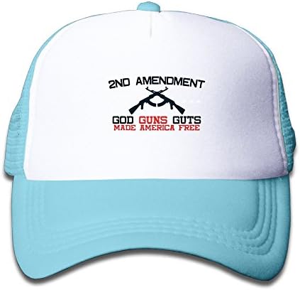 2nd Amendment Novelty Sign Mesh Hats Snapback Baseball Caps For Kids