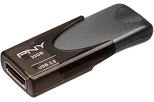 PNY 32GB Turbo Attache 4 USB 3.0 Flash Drive,black