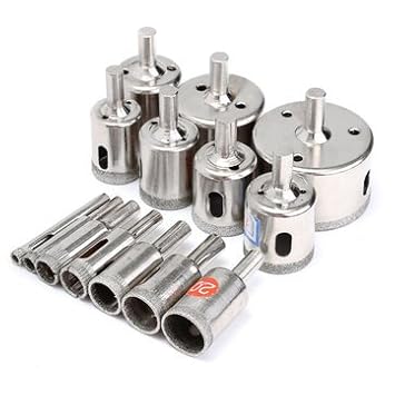 Generic 15Pcs 6-50Mm Diamond Coated Hole Saw Cutter Drill Bit Rotary Tool