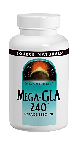 Source Naturals Mega-GLA 300 - 100% Pure, Cold Pressed Borage Seed Oil, Fatty Acid Support - Omega 6 - 120 Softgels