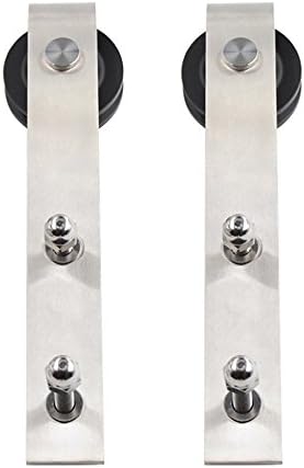 Vancleef Stainless Brushed Nickel Steel Classic Design Hanger/Roller Set (2pcs)