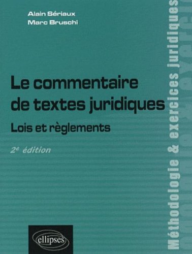 Le  commentaire de textes juridiques