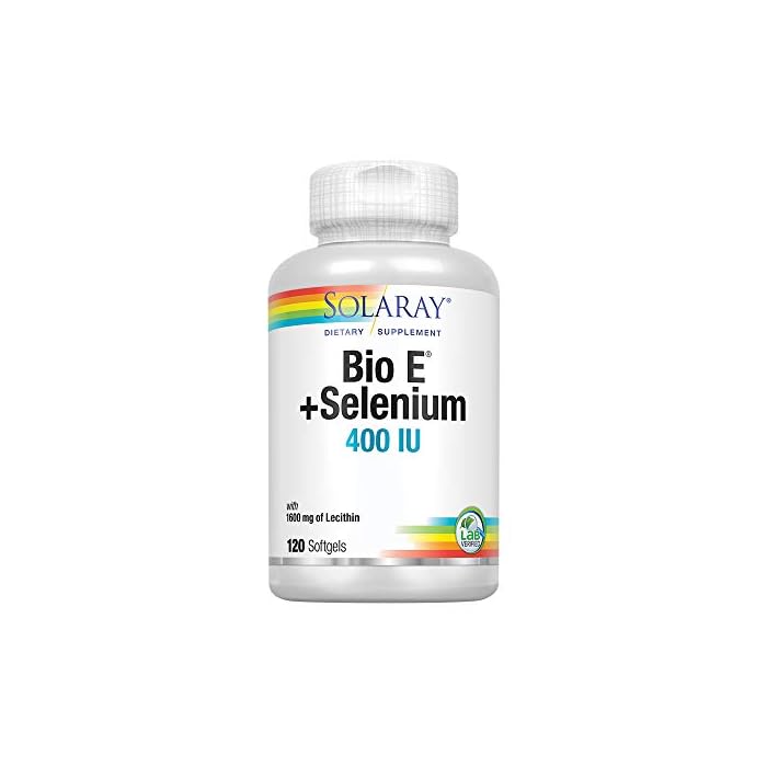 Solaray Bio Vitamin E with Selenium 400IU | Healthy Cardiac Function, Antioxidant Activity & Skin Support | High…