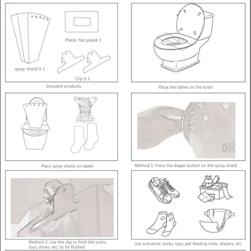 Cloth Diaper Sprayer Splatter Shield with Grabber Reacher Tool photo 10