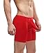Winday Men's Sexy Briefs Thong G-string Elastic Smooth Bikini Airplane Underwear N4011 L/US M Red