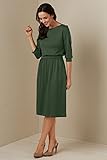 Fair Indigo Organic Fair Trade Blousy Boat Neck Dress