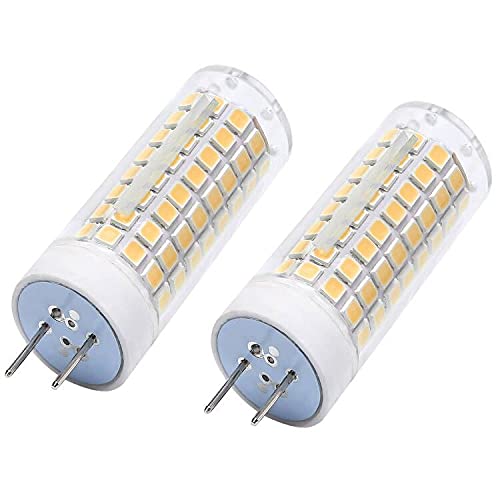 Photo 1 of YDJoo GY8.6/G8 LED Bulb 10W Ceramic LED Light Bulbs Dimmable Corn Bulbs 80W Halogen Equivalent Warm White 3000K GY8.6/G8 Bi-pin Base AC120V for Under Cabinet Counter Ceiling Fan Light, 2 Pack