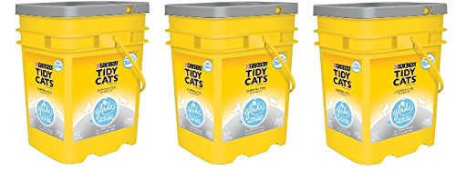 Purina Tidy Cats Glade Tough Odor Solutions Clear Springs Clumping Cat Litter, 35 lb - 3 Pails