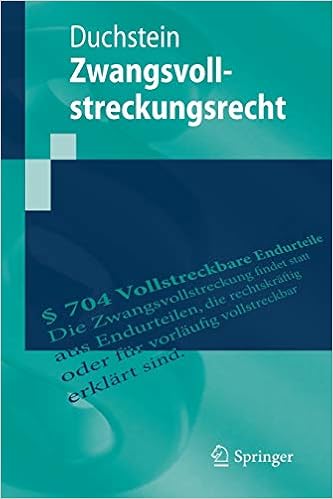 Zwangsvollstreckungsrecht Springer Lehrbuch Amazon De Duchstein Michael Bucher