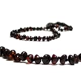 The Art of CurePremium Baltic Amber Teething Necklace for Baby 12.5 inches (Cherry) - FTIR Tested