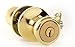 Lion Locks LIO0107 Tulip Keyed Entry Door Knob, Polished Brass, Gold