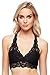 Mia Lace Bralette for Women, Unpadded and Unlined Wireless Bra, Perfect Racerback Everyday Lingerie (Small, Jet Black)