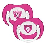 Oakland Raiders Pink 2-pack Infant Pacifier Set - 2014 NFL Baby Girl Pacifiers