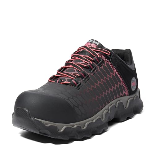 Timberland PRO Women's Powertrain Sport Alloy Safety Toe Industrial Athletic Work Shoe, Black/Pink-2024 NEW, 7M - Used condition - US$64.29