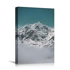 signwin Canvas Wall Art Snowy Tops Cool Dramatic...