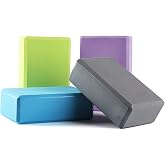 4 Pcs Yoga Blocks High Density EVA Yoga Brick Foam Blocks to Improve Strength, Flexibility and Balance, Non-Slip Surface for Yoga Pilates Meditation