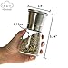 Pepper Mill Salt Grinder, Stainless Steel Surface Pepper or Salt Mill with Adjustable Coarseness & Cleaning Brush by F-Q-T (2 piece) Salt Shakers Cruets