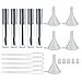 20 Pieces Empty Mascara Kits, Bantoye 10ml Empty Mascara Tubes with Eyelash Wand, Rubber Inserts, Funnels and 3ml Transfer Pipettes for Eyelash Growth Oil, 5 Pieces Each Kind