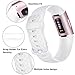 Vancle Bands Compatible with Fitbit Charge 3 Bands for Women Men, Sport Accessory Replacement Charge 3 Wristband Small Large for Fitbit Charge 3 SE and Fitbit Charge 3 (White, Small)