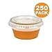 Fit Meal Prep 250 Pack 3.25 oz Jello Shot Cups with Lids, Disposable Souffle Portion Cups for Sauce