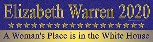 Elizabeth Warren 2020 A Woman's Place is in The White House Bumper Sticker