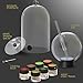 Smoking Gun Accessory Set, 11 PCS, Food Smoke Infuser Accessories - Disk Lid and Cocktail Ball Glass with Straw for Drink Smoker, Dome for Cold Smoke, Smoking Cloche for Drinks, 7 Flavors Wood Chips