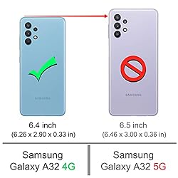 Osophter for Galaxy A32 4G Case with 2pcs Screen