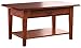 Leick Home 10029-MED Shaker One Drawer Coffee Table with Shelf, Medium Oak
