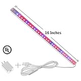 Hgrope 14W Grow Light Bar, 28 LEDs Indoor Plant Lamp Includes UV & IR Bulbs for Indoor Greenhouse Plants and Hydroponics(16