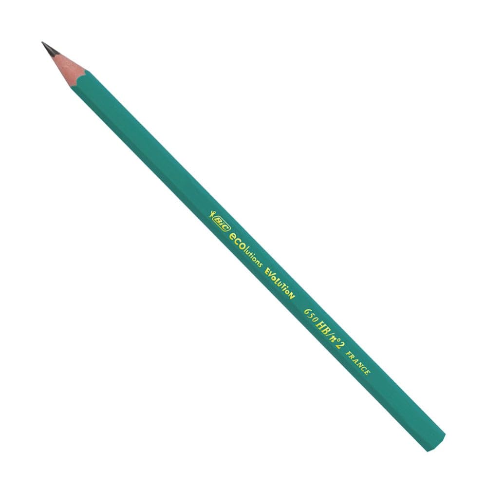 BIC Ecolutions Evolution 650 HB Pencil, â€“ Green, 12 Count (Pack of 1)