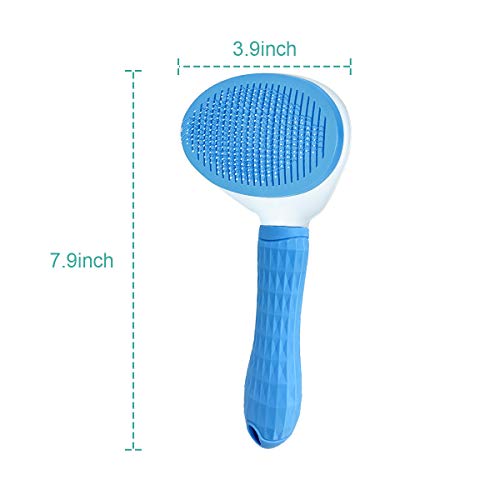 ELSPET Brush for Cat Dog/Shedding Brush with Self-Clean Eject Button/Cat Grooming Brush/Pet Massage Brush, Deshedding Tool for Short and Long Hair, Easy to Clean/Remove Pet Shedding Hair by Up to 98%
