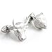 MRCUFF Bull & Bear 3D Wall Street Pair Cufflinks in a Presentation Gift Box & Polishing Cloth