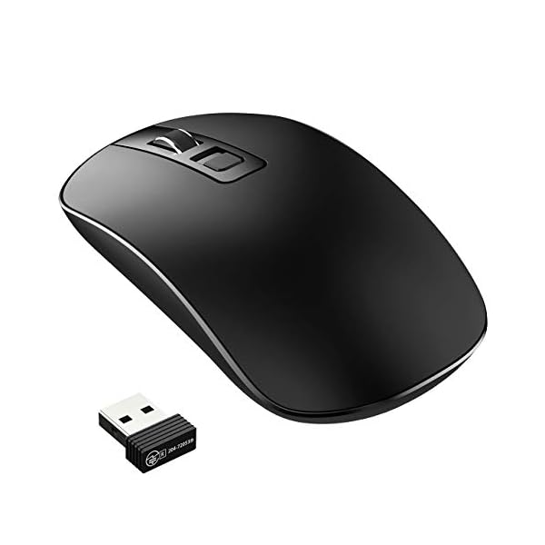 Wireless Mouse,【Slim & Noiseless】Patuoxun 2.4G USB PC Laptop Computer Cordless Mice with Nano Receiver,1600 DPI Mouse…