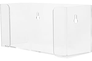 JECOMPRIS Acrylic Wall-Mount Mask Dispenser and Glove Holder for Laboratory Use Transparent Face Mask Organizer Box with Easy
