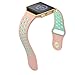 LoveBlue for Fitbit Blaze Band,Fitbit Blaze Sports Silicone Bracelet Strap Wristband Replacement Band Watchband with Frame for Fitbit Blaze (Pink&Azure+Rosegold Frame-Small)