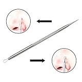 Blackhead & Splinter Remover Tools - Stainless Steel Professional Easily Cure Pimples Whiteheads Comedones Acne Zit Ingrown Hairs and Facial Impurities Bend Head Tweezer Surgical Kit by FIXBODY