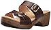 Dansko Women's Sophie Flat Sandal, Teak Vintage Pull up, 40 EU/9.5-10 M US