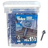 Teks 21406 Roofing Screw, 9 Thread, Coarse