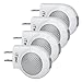 iTimo Led Night Light Plug in Lamp with Dusk to Dawn Sensor for Nursery Soother Hallway Bathroom Restroom Bedroom Bedside, 0.7w, Daytime White, Pack of 4