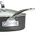 Circulon Genesis Hard Anodized Nonstick Sauce Pan/Saucepan with Straining and Lid, 3 Quart, Black -