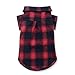 Koneseve Dog Shirt, Pet Plaid Clothes Shirt T-Shirt, Sweater Bottoming Shirt for Small Dog Cat Puppy Grid Adorable Wearing Stylish Cozy Halloween,Christmas Costumes (Red;XS/Extra Small)