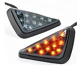 Flush Mount Smoke Amber LED Turn Signal Blinker Light For Honda Yamaha Suzuki Kawasaki