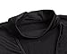 FIYOTE Women Summer Deep V-Neck Blouse Short Sleeve Casual Shirts Top Medium Size Black