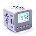 Haoponer Portable Mini Digital Display Screen Speaker USB Flash Drive Micro SD/TF Card Music MP3 Player FM Radio Blue and White Porcelain Plastic White/Blue-1