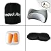Cooling Gel Memory Foam Neck & Travel Pillow Kit. 3D Memory Foam Sleep Mask & Ear Plugs. Patent Pending Cervical Contour Design is Ideal for Airplane or Car Travel. Portable Microfiber Carrying Bag.