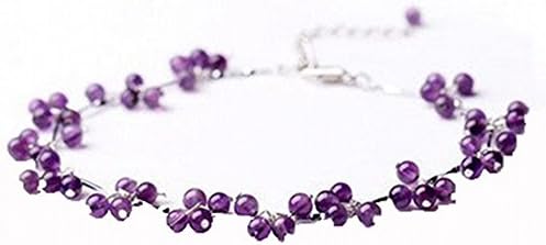 Natural tourmaline crystal gravel amethyst anklets Mosaic tourmaline anklets