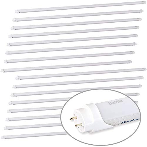 Barrina 16 Pack T8 T10 T12 LED Light Tube 4ft 24W 6000K Super