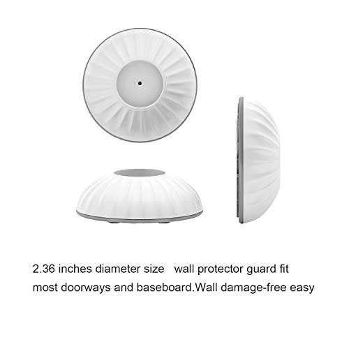LATME Baby Gate Wall Protector Make Pressure Mounted Safety Indoor Gates More Stable-Wall Damage-Free Fit for Bottom of Gates Doorway Stairs Baseboard Work with Dog Pet Child Gates (White, Round)