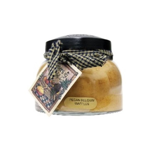 A Cheerful Giver - Pecan Belgium Waffles Mama Scented Glass Jar Candle (22oz) with Lid & True to Life Fragrance Made in USA